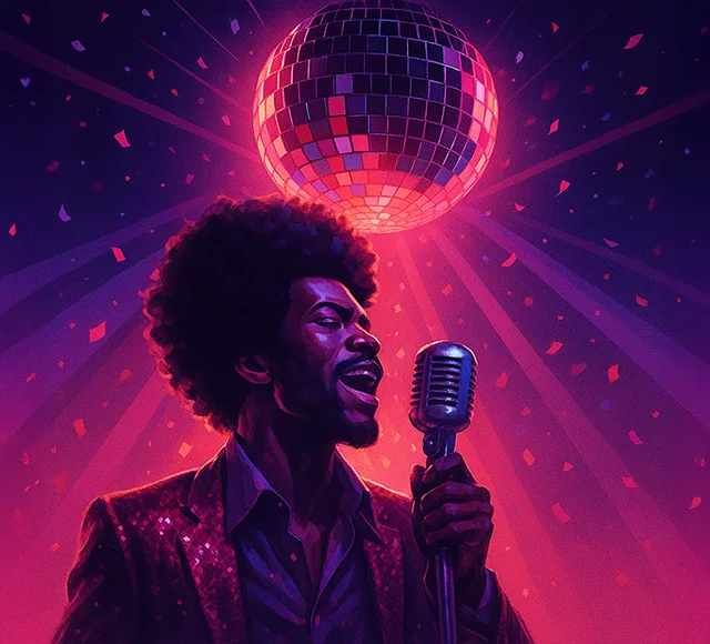AI Music Disco Under the Disco Ball